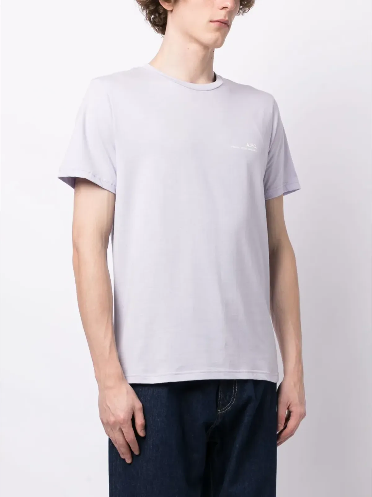 A.P.C. ロゴプリント クルーネック コットン Tシャツ - 画像3