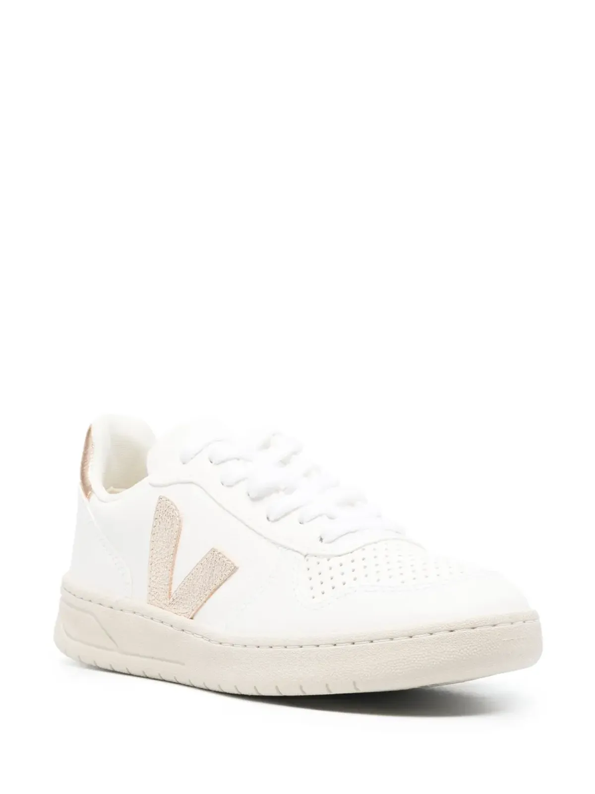 VEJA V10 メタリックレザー スニーカー - 画像2