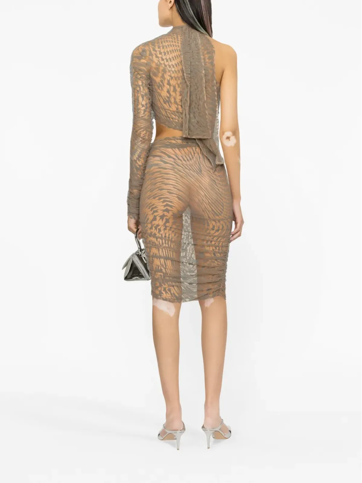 Mugler スター・メッシュ ワンショルダードレス - 画像4