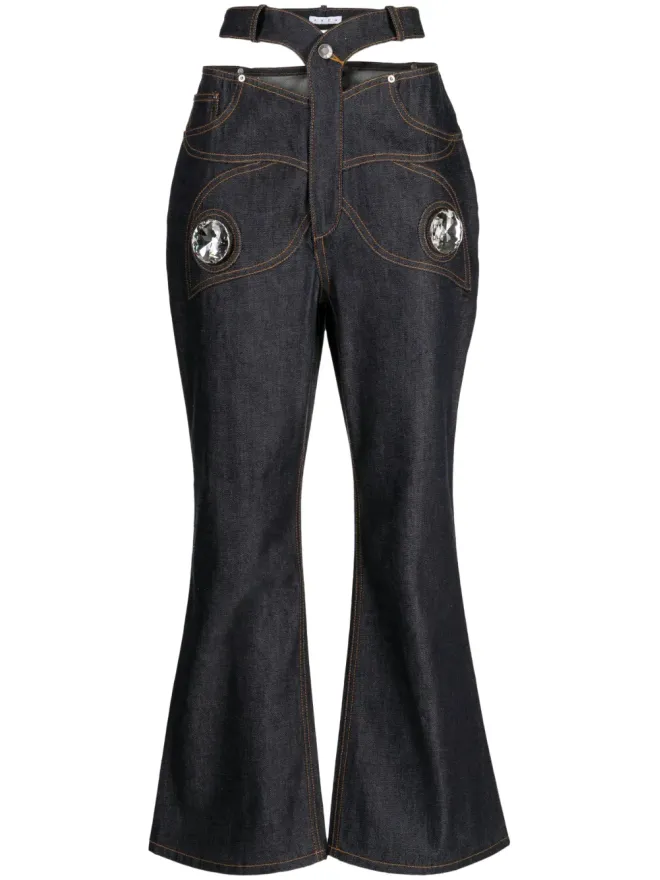 AREA AREA バタフライカットアウトフレアジーンズの商品画像