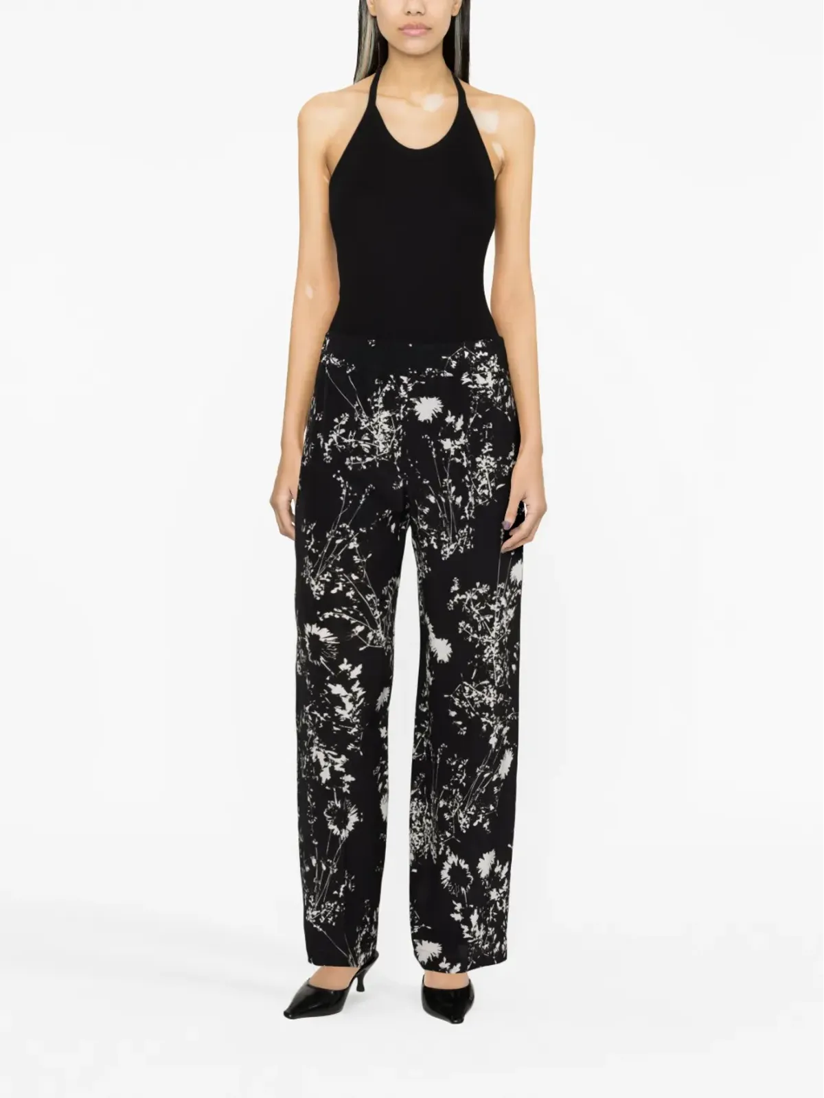 Victoria Beckham 花柄プリント シルクパンツ - 画像2
