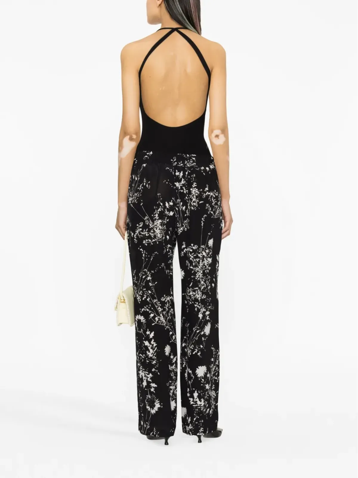 Victoria Beckham 花柄プリント シルクパンツ - 画像3