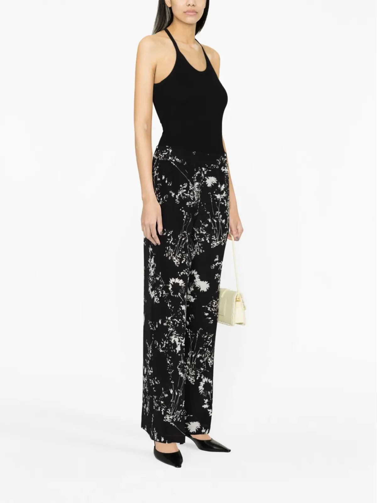 Victoria Beckham 花柄プリント シルクパンツ - 画像4