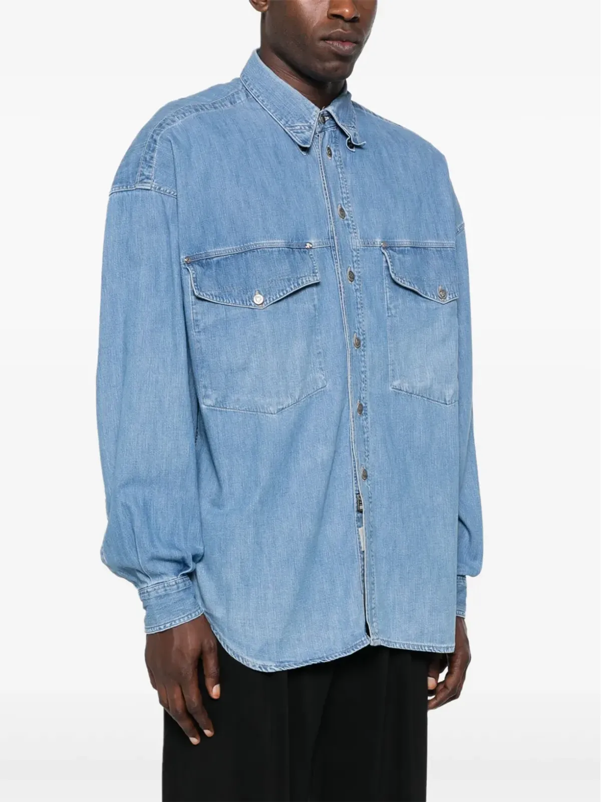Versace Pre-Owned デニムシャツ（長袖） - ブルー - 画像3
