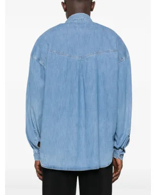 Versace Pre-Owned デニムシャツ（長袖） - ブルー - サムネイル4