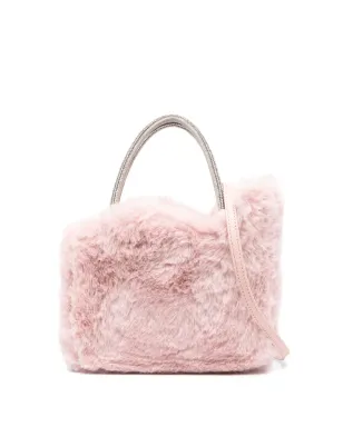 Le Silla マイクロ アイビー フェイクファー トートバッグ ピンク - サムネイル1