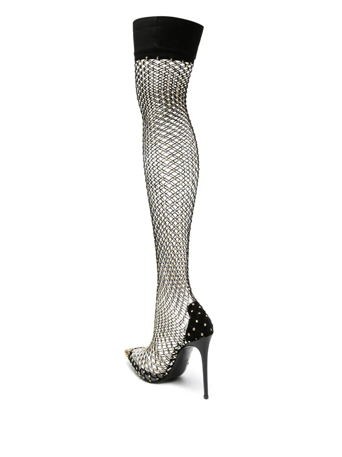 Le Silla Gilda 120mm ラインストーンフィッシュネット ブーツ - 画像3