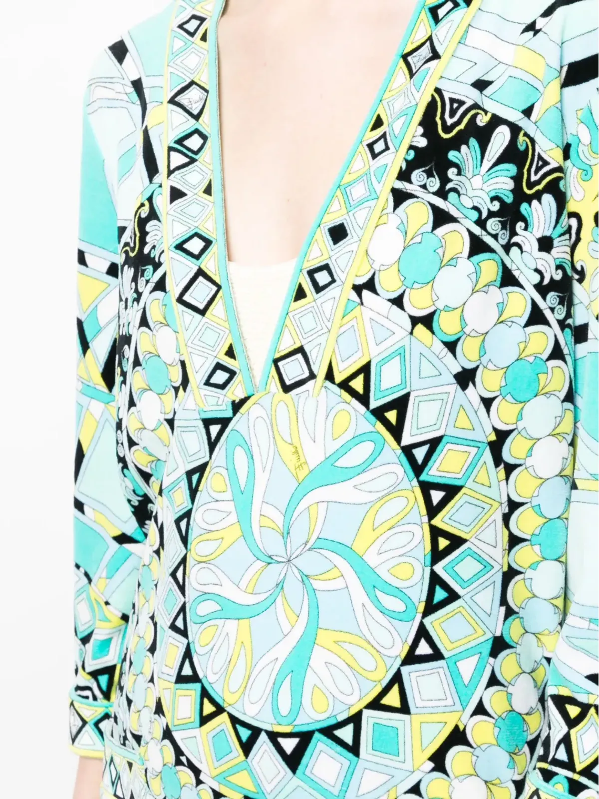 PUCCI Pre-Owned 抽象プリント 3/4袖トップ - ブルー - 画像5