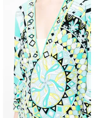 PUCCI Pre-Owned 抽象プリント 3/4袖トップ - ブルー - サムネイル5