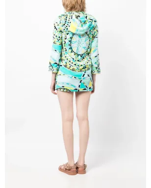 PUCCI Pre-Owned 抽象プリント 3/4袖トップ - ブルー - サムネイル4