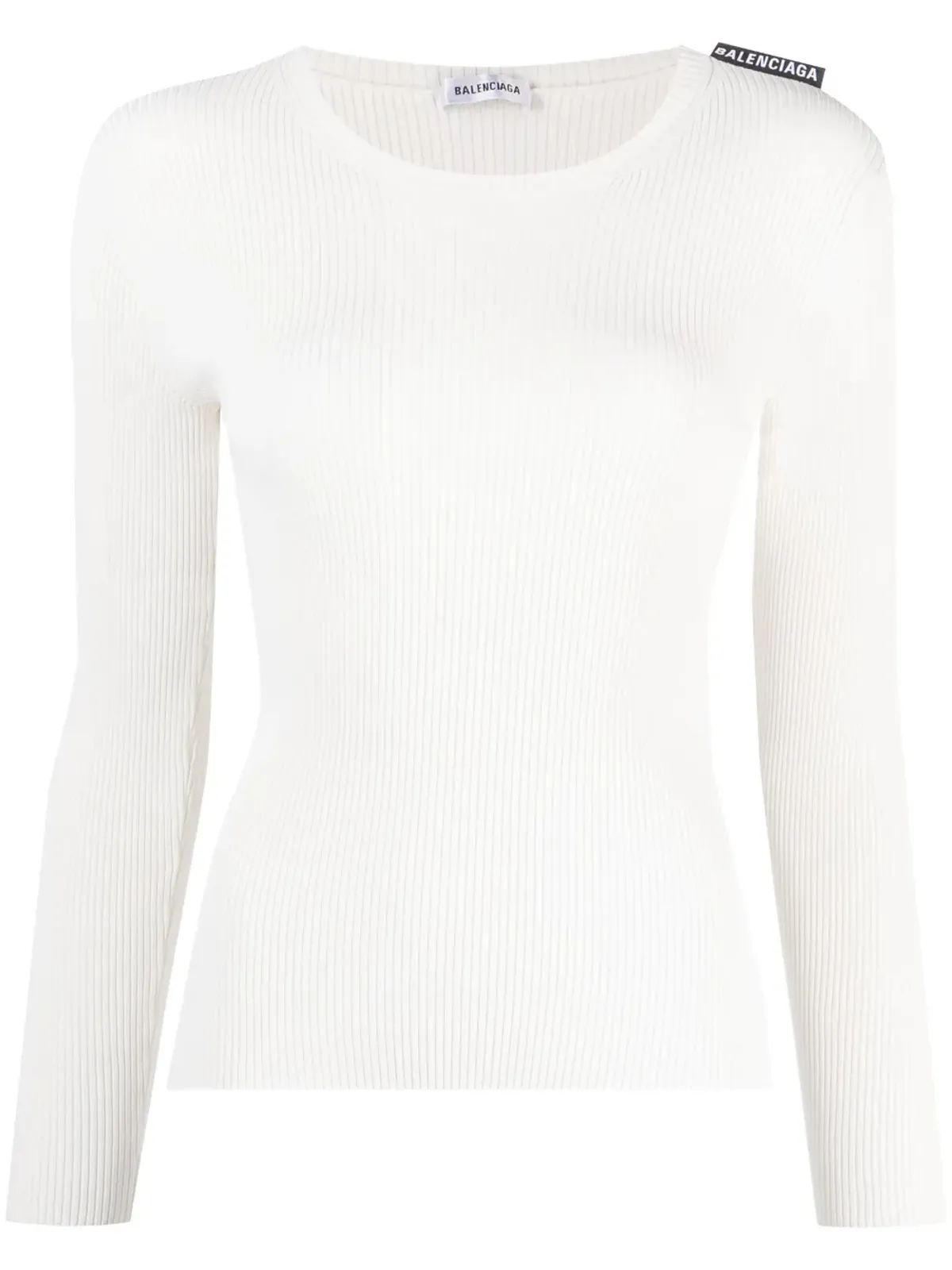 Balenciaga Pre-Owned リブニット長袖トップス - White - 画像1
