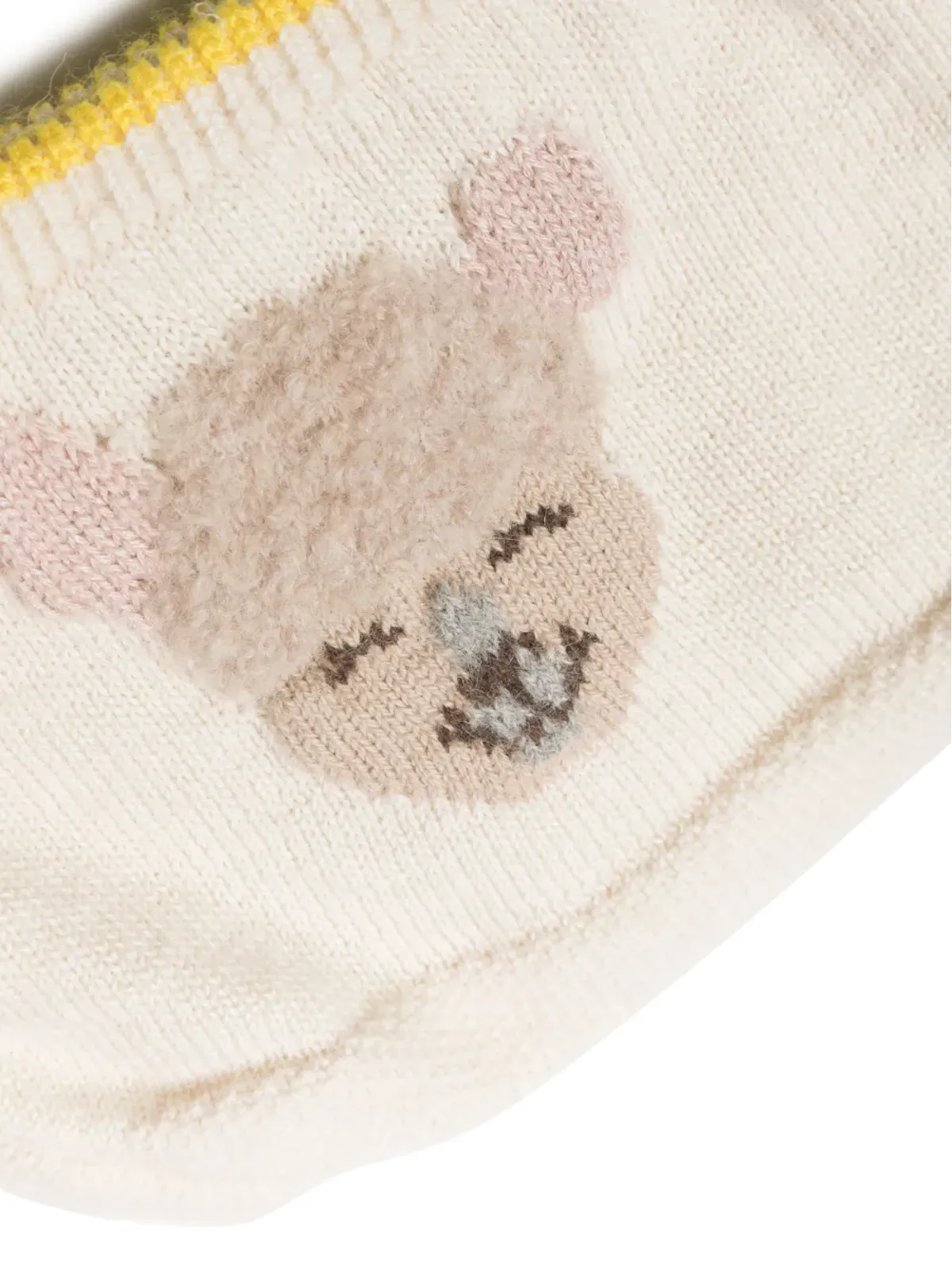 Gensami kids アルパカ混紡インターシャ編みショートパンツ - 画像3
