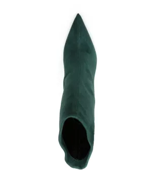 Le Silla Eva 115mm pointed-toe boots - Green - サムネイル4