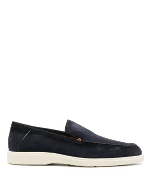 Santoni アーモンドトゥ スエード ローファー - ブルー - サムネイル1