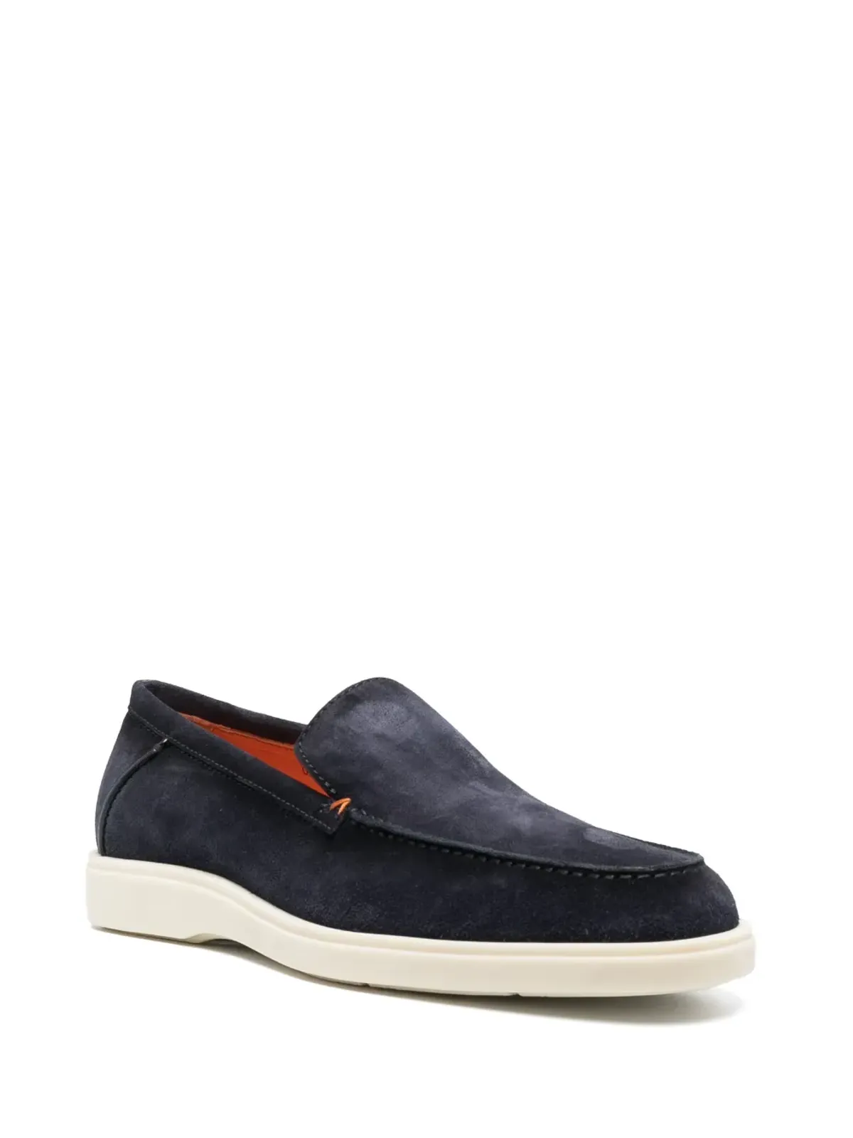 Santoni アーモンドトゥ スエード ローファー - ブルー - 画像2