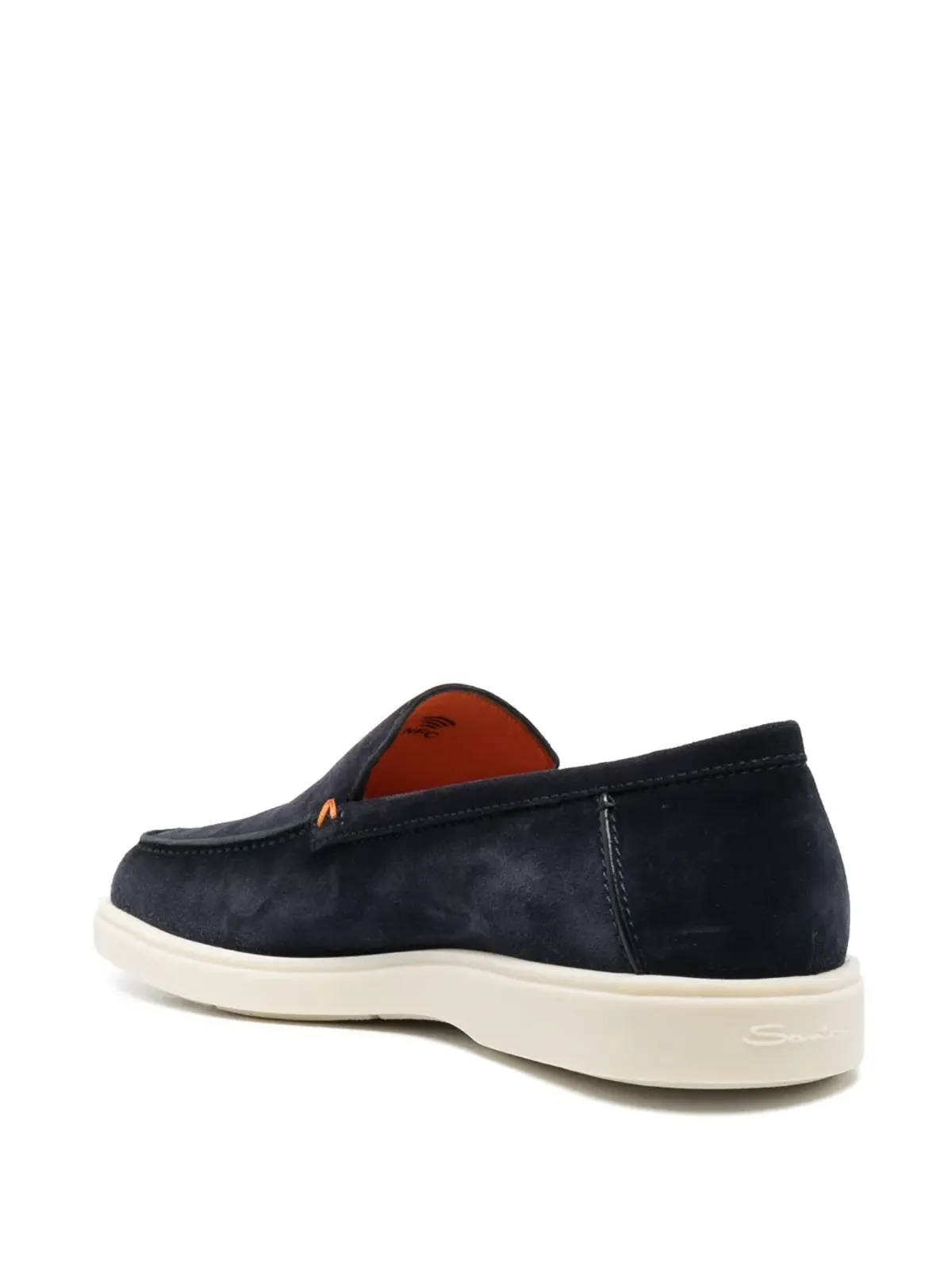 Santoni アーモンドトゥ スエード ローファー - ブルー - 画像3