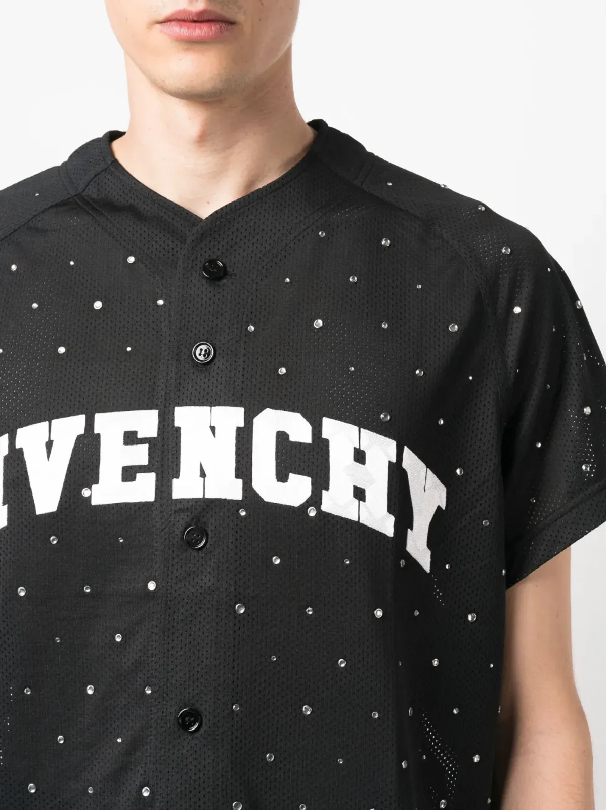 Givenchy スタッズ付きショートスリーブシャツ ブラック - 画像5