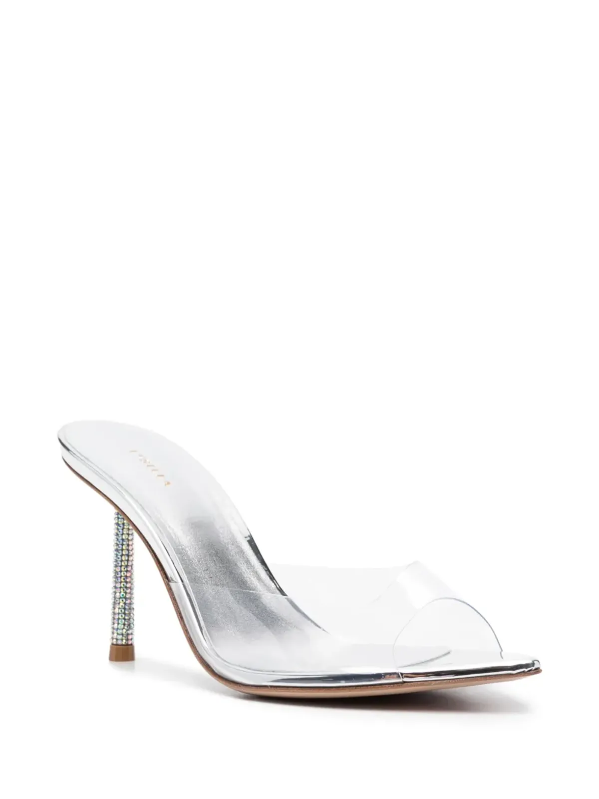 Le Silla Bella オープントゥ ポインテッドサンダル - シルバー - 画像2