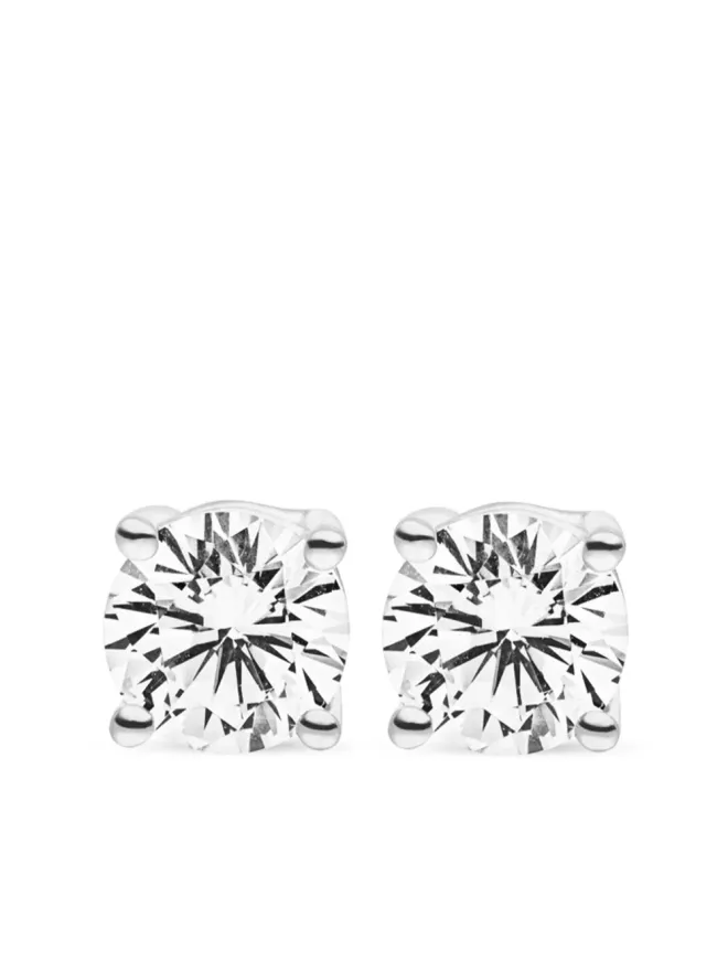 VEYNOU VEYNOU 14ktホワイトゴールド Ella ダイヤモンドスタッドピアス - シルバーの商品画像