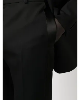 Alexander McQueen サテン装飾のテーラードパンツ ブラック - サムネイル5