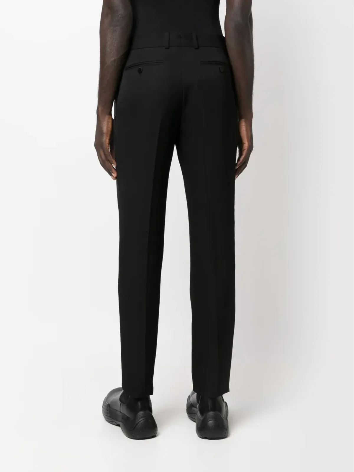 Alexander McQueen サテン装飾のテーラードパンツ ブラック - 画像4