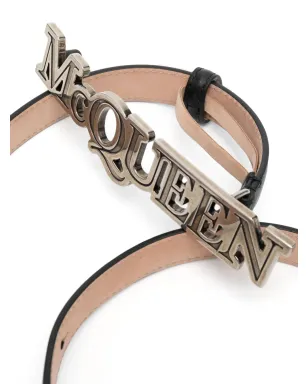 Alexander McQueen ロゴプレート レザーベルト - サムネイル2