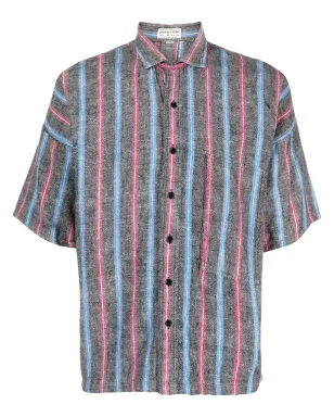 Pierre Cardin Pre-Owned ヴィンテージ1980年代ストライプ綿ポロシャツ（レッド） - サムネイル1