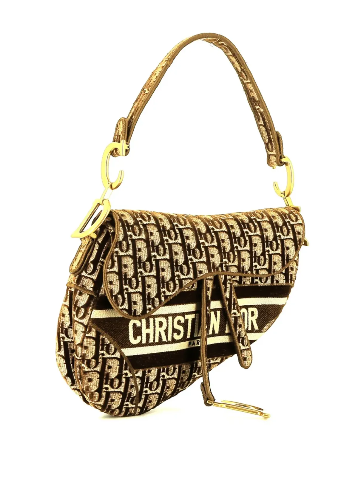 Christian Dior Pre-Owned オブリーク・サドル・ハンドバッグ - 画像4