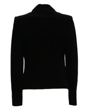Saint Laurent Pre-Owned 2000 velvet single-breasted blazer - Black - サムネイル2