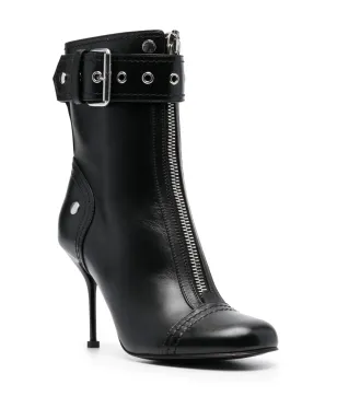 Alexander McQueen バックルディテール レザーブーツ - サムネイル2