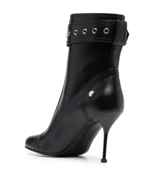 Alexander McQueen バックルディテール レザーブーツ - サムネイル3