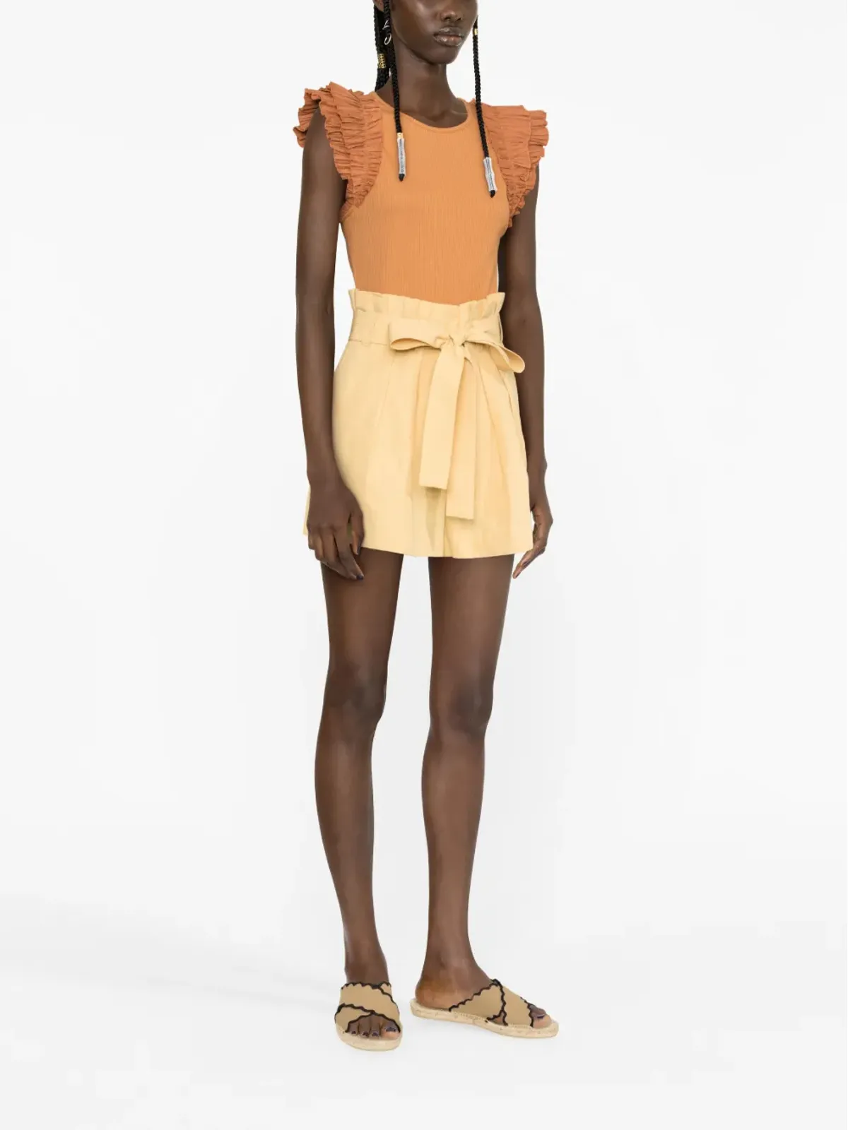 Ulla Johnson ベルト付きウエストショートパンツ - 画像3