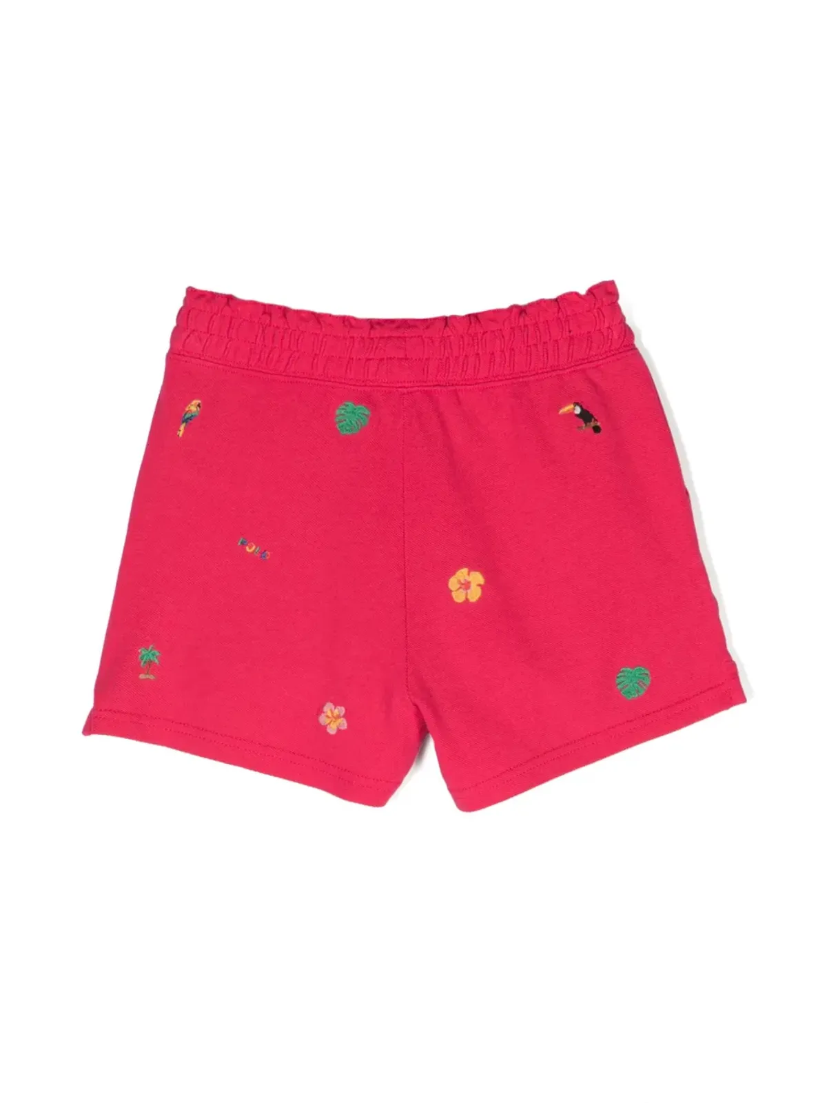 POLO RALPH LAUREN KIDS モチーフ刺繍入り コットン トラックショーツ（ピンク） - 画像2