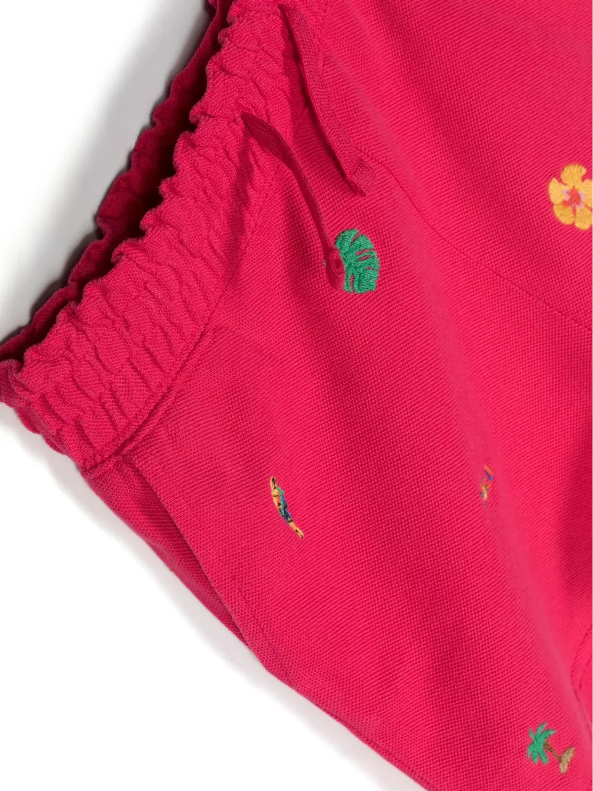 POLO RALPH LAUREN KIDS モチーフ刺繍入り コットン トラックショーツ（ピンク） - 画像3