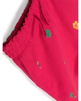 POLO RALPH LAUREN KIDS モチーフ刺繍入り コットン トラックショーツ（ピンク） - サムネイル3