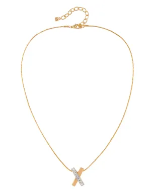 Nina Ricci Pre-Owned 1980s X pendant necklace - Gold - サムネイル1