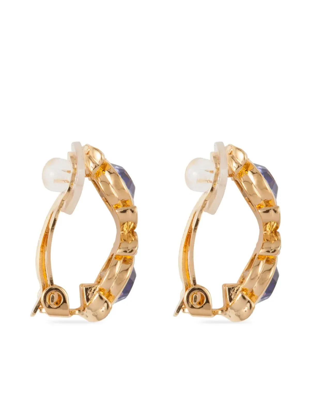 Susan Caplan Vintage 1980年代 D'Orlan Swarovskiクリスタル クリップオンイヤリング - ゴールド - 画像2
