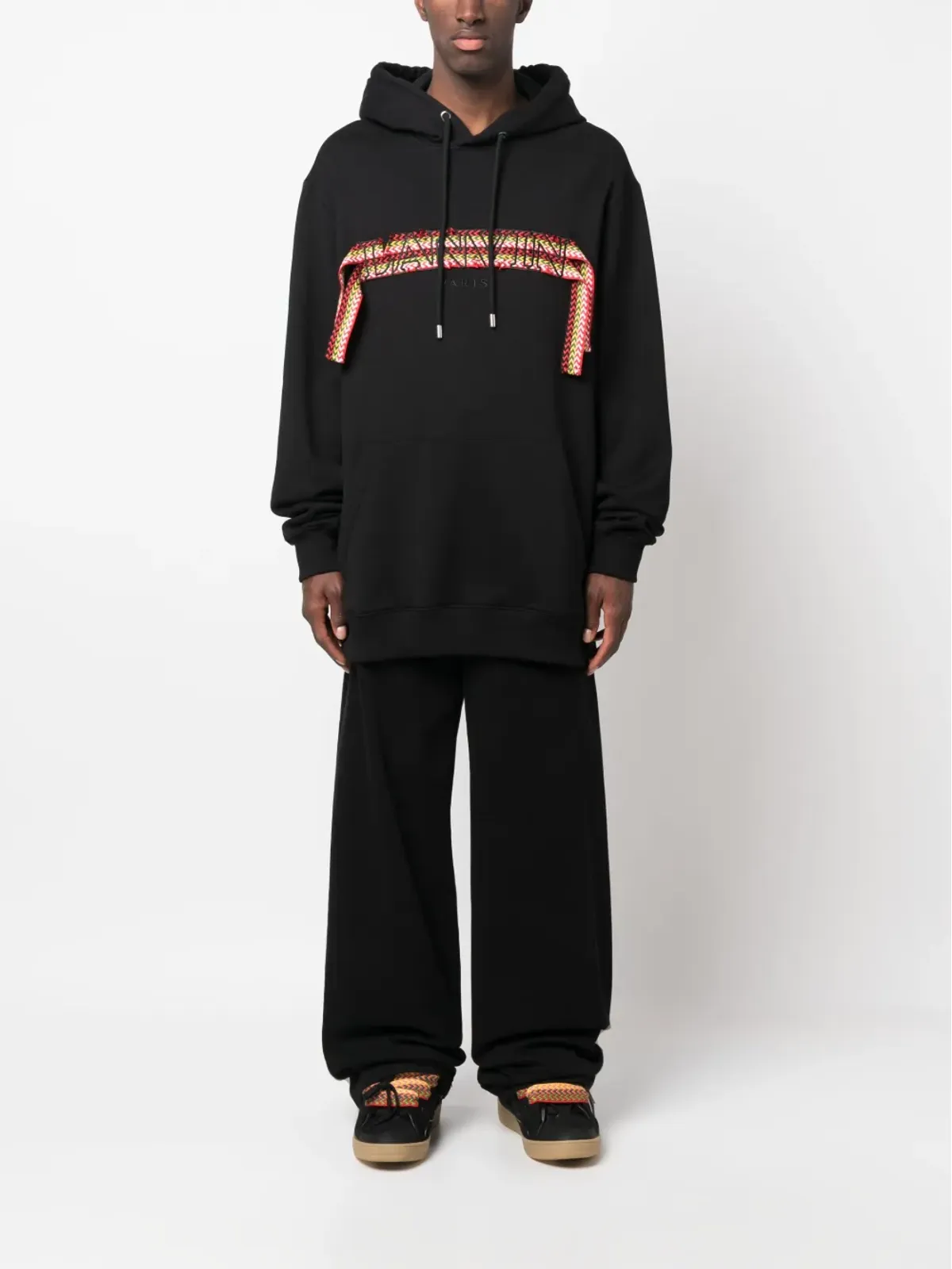 Lanvin オーバーサイズ ロゴアップリケ フーディ - 画像2