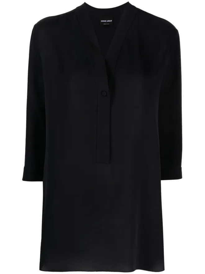Giorgio Armani Giorgio Armani Vネック シルク ブラウスの商品画像