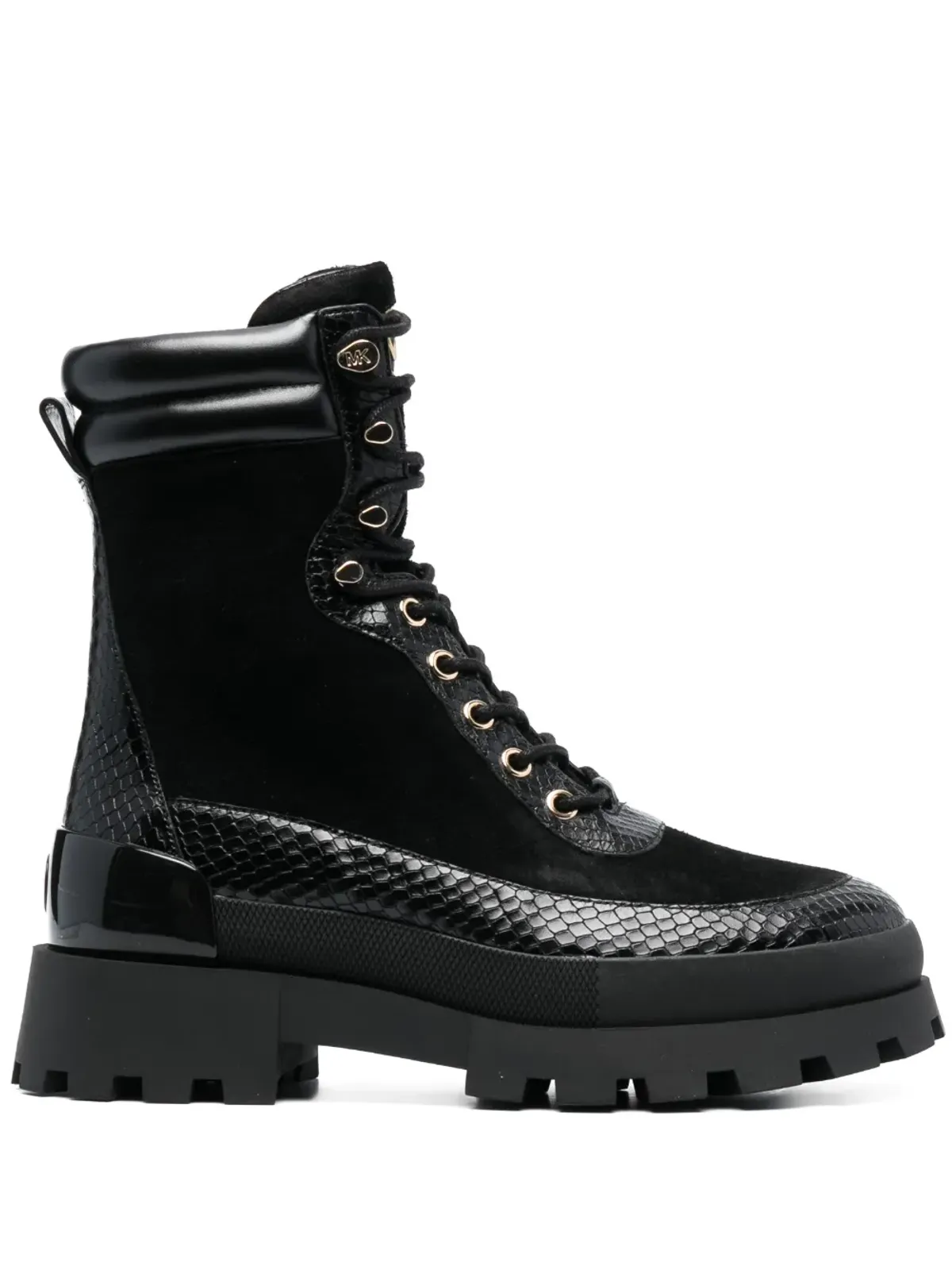 Michael Michael Kors Rowan レースアップ レザー ブーツ - Black - 画像1