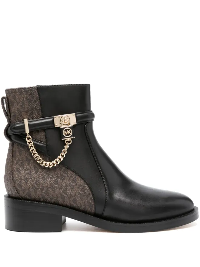 Michael Michael Kors Michael Michael Kors Hamilton レザー アンクルブーツの商品画像