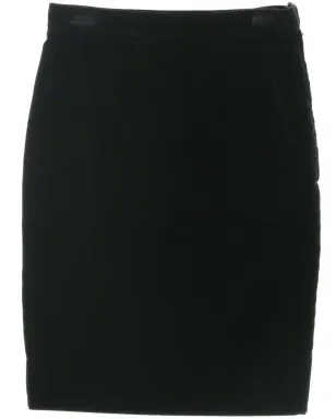 Saint Laurent Pre-Owned 1970年代ベルベットスカート（ブラック） - サムネイル1