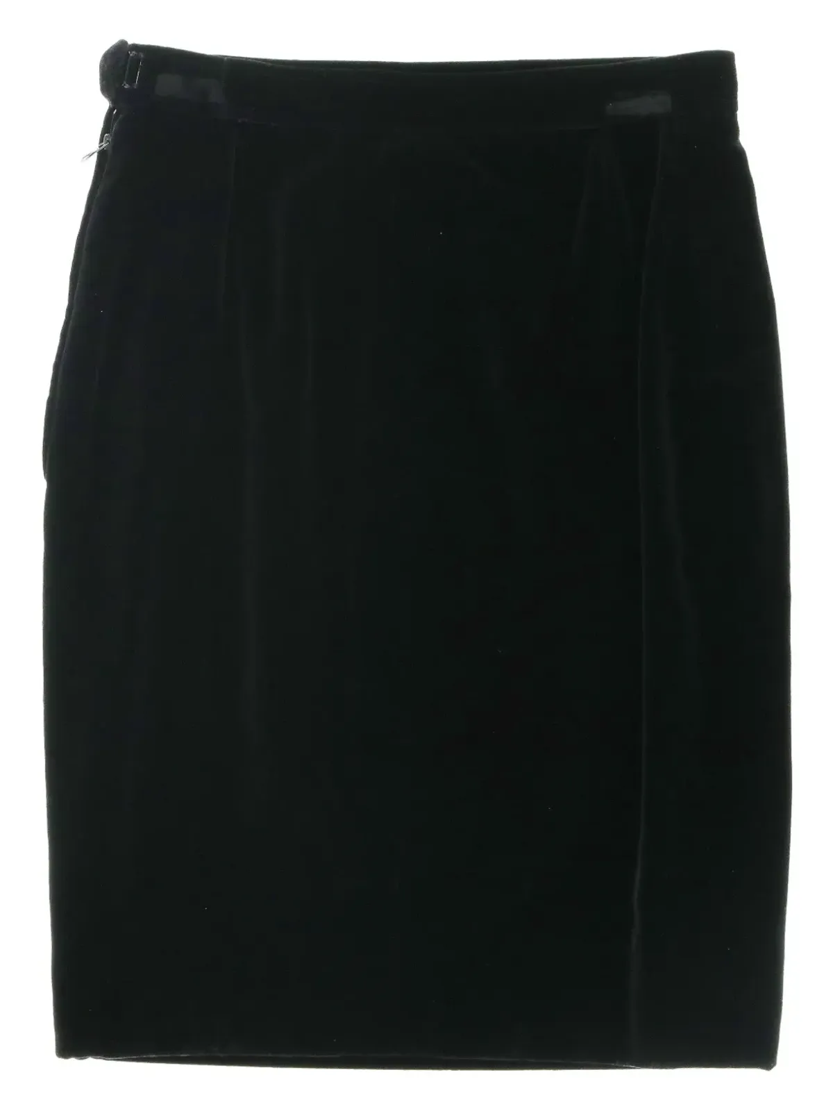 Saint Laurent Pre-Owned 1970年代ベルベットスカート（ブラック） - 画像2
