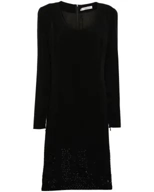 Christian Dior Pre-Owned 1990年代 ビーズディテール ミディドレス（ブラック） - サムネイル1