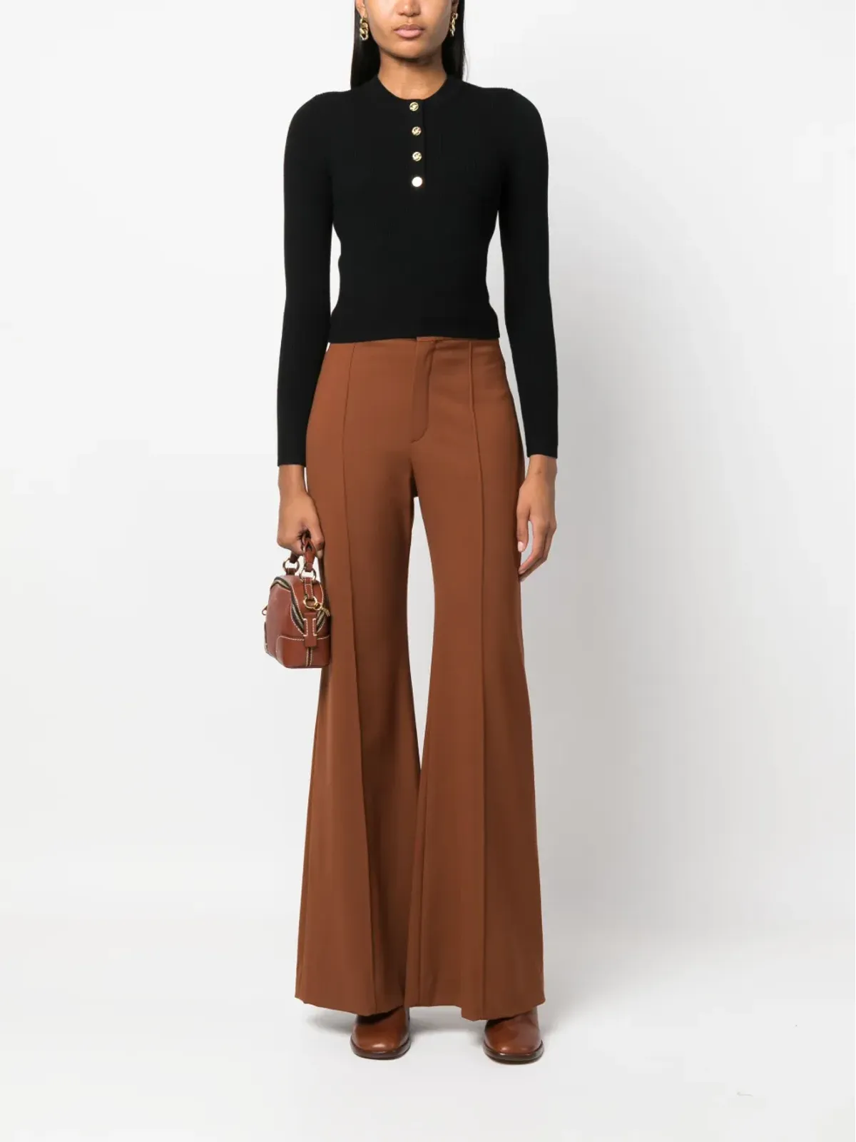Michael Michael Kors ボタン留め ロングスリーブ ニットトップ - 画像2