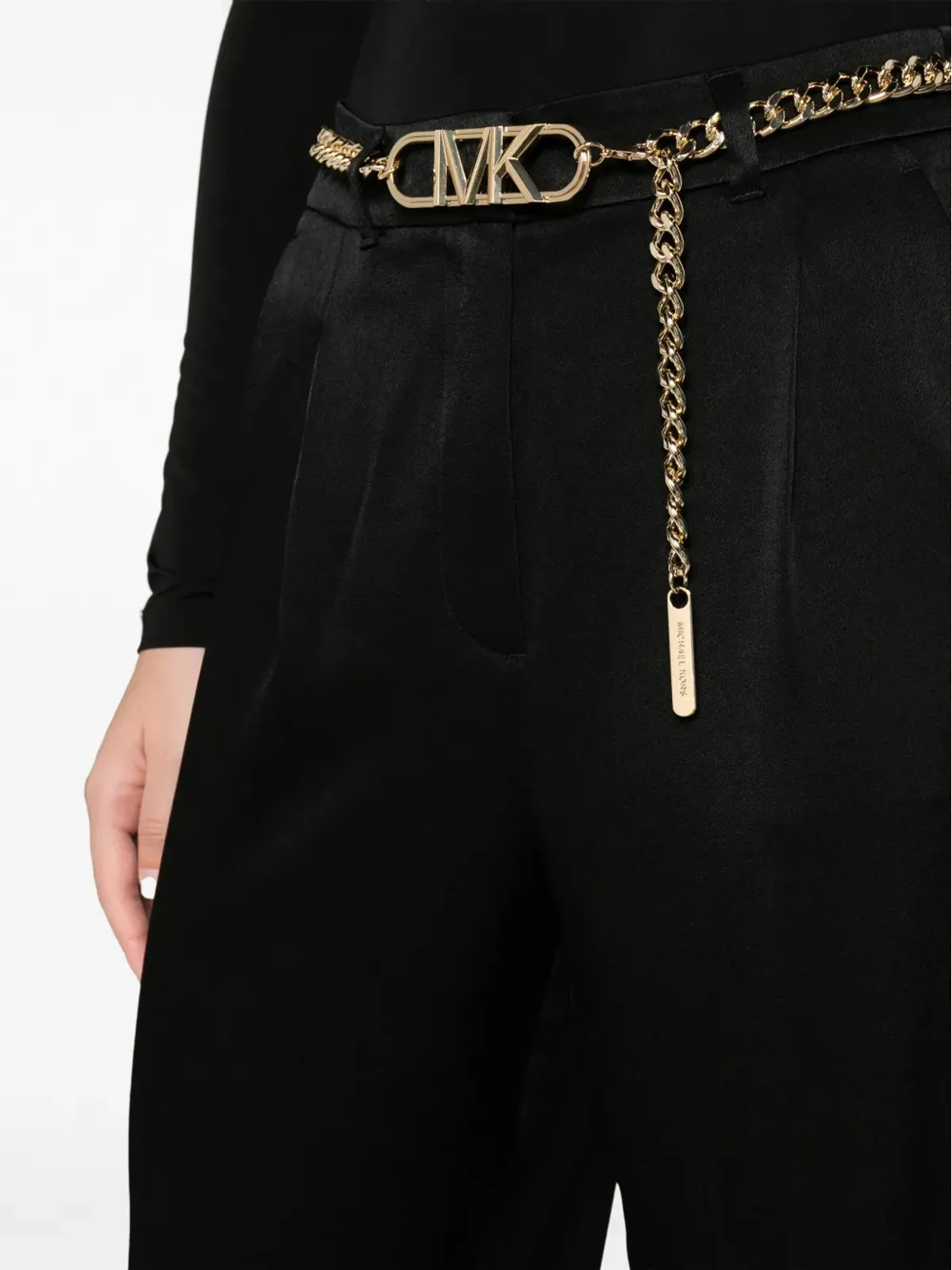 Michael Michael Kors ロゴプレート ハイウエスト テーパードパンツ - 画像5
