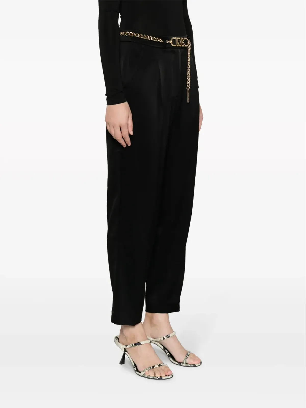 Michael Michael Kors ロゴプレート ハイウエスト テーパードパンツ - 画像3