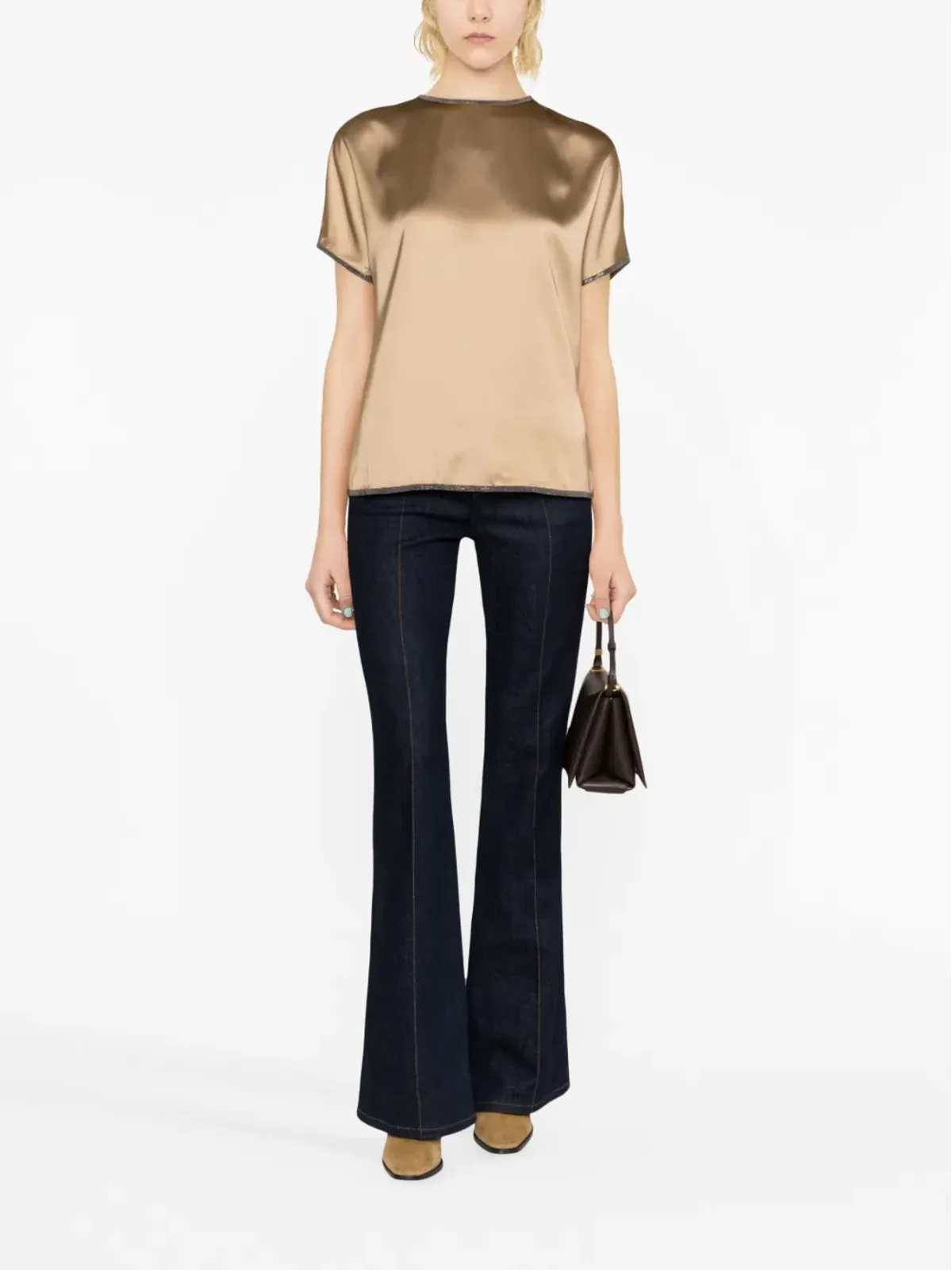 Fabiana Filippi エンベリッシュド サテン Tシャツ - 画像2