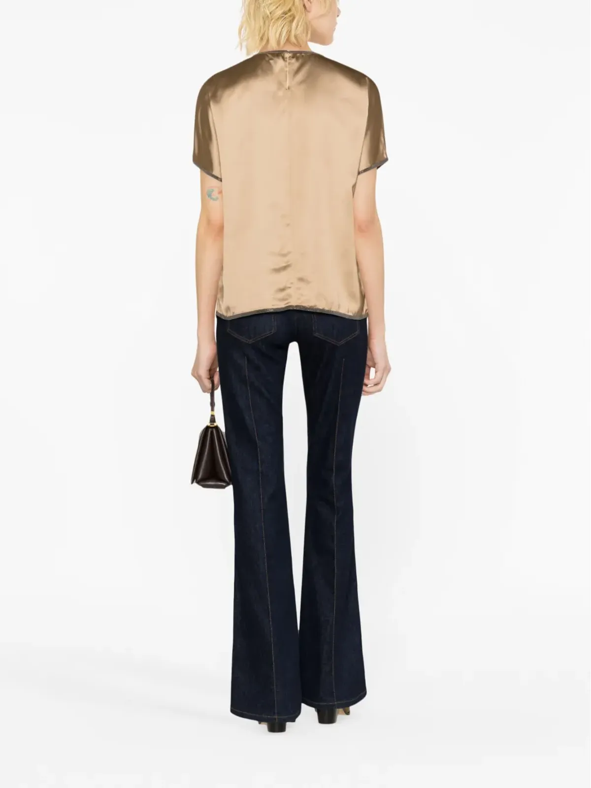 Fabiana Filippi エンベリッシュド サテン Tシャツ - 画像3