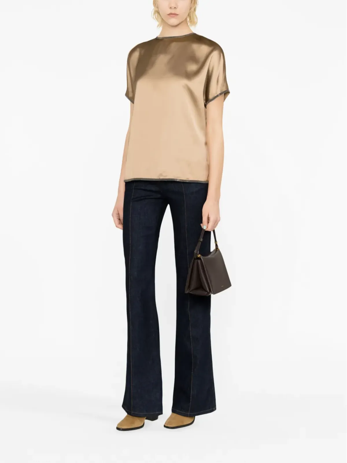 Fabiana Filippi エンベリッシュド サテン Tシャツ - 画像4